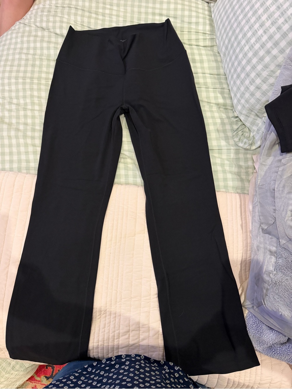Nike Yoga Dri-FIT Black Flare Leggings Women’s XL High Rise Athletic Pants